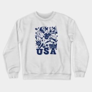 Vintage United States Soccer Player 2022 Grunge Football Crewneck Sweatshirt